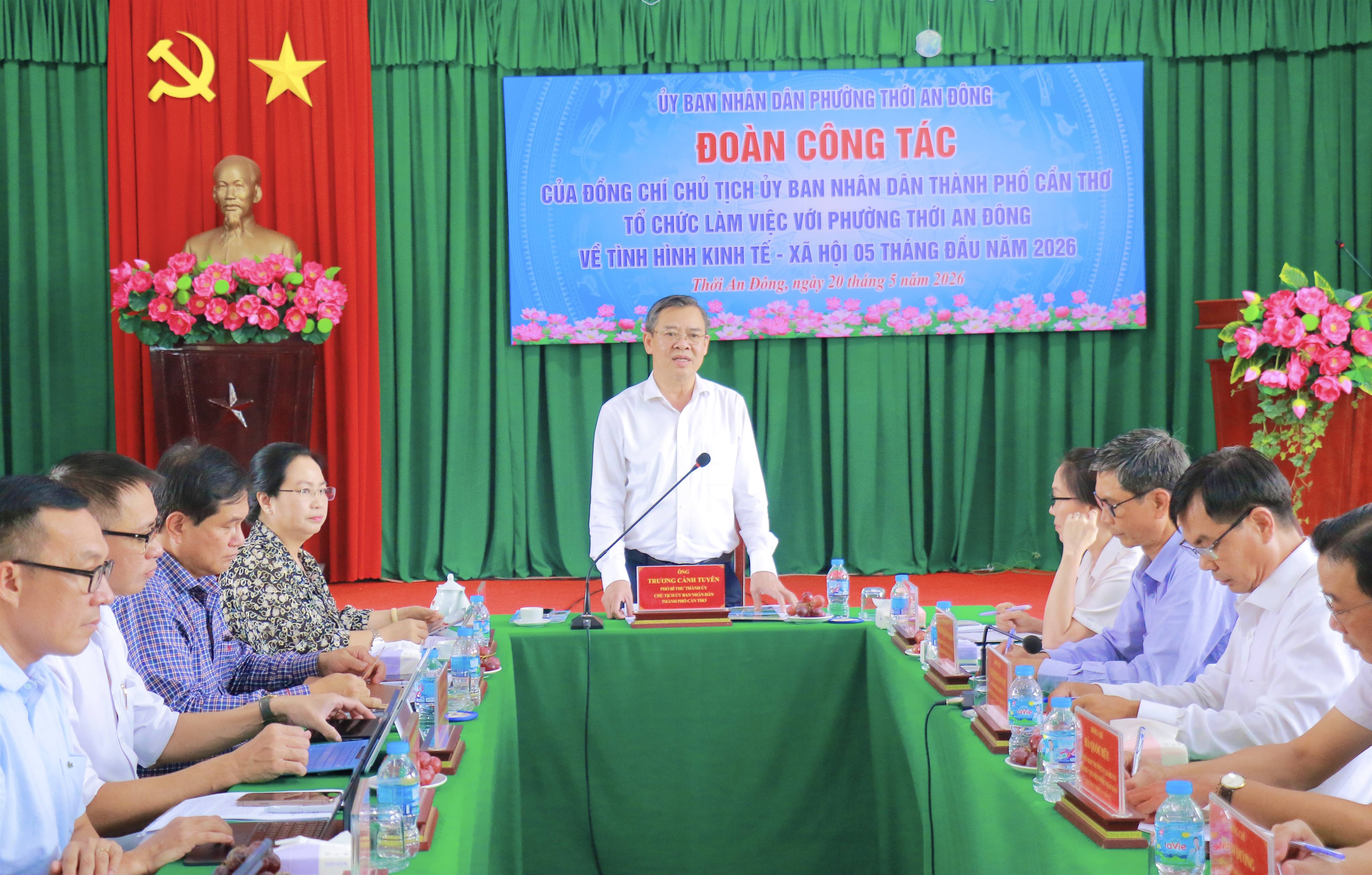 Chủ tịch UBND thành phố làm việc với phường Thới An Đông